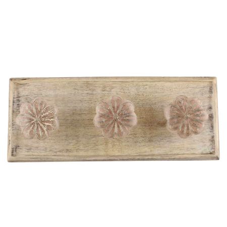 Baby Pink Flower Resin Wooden Hooks Online
